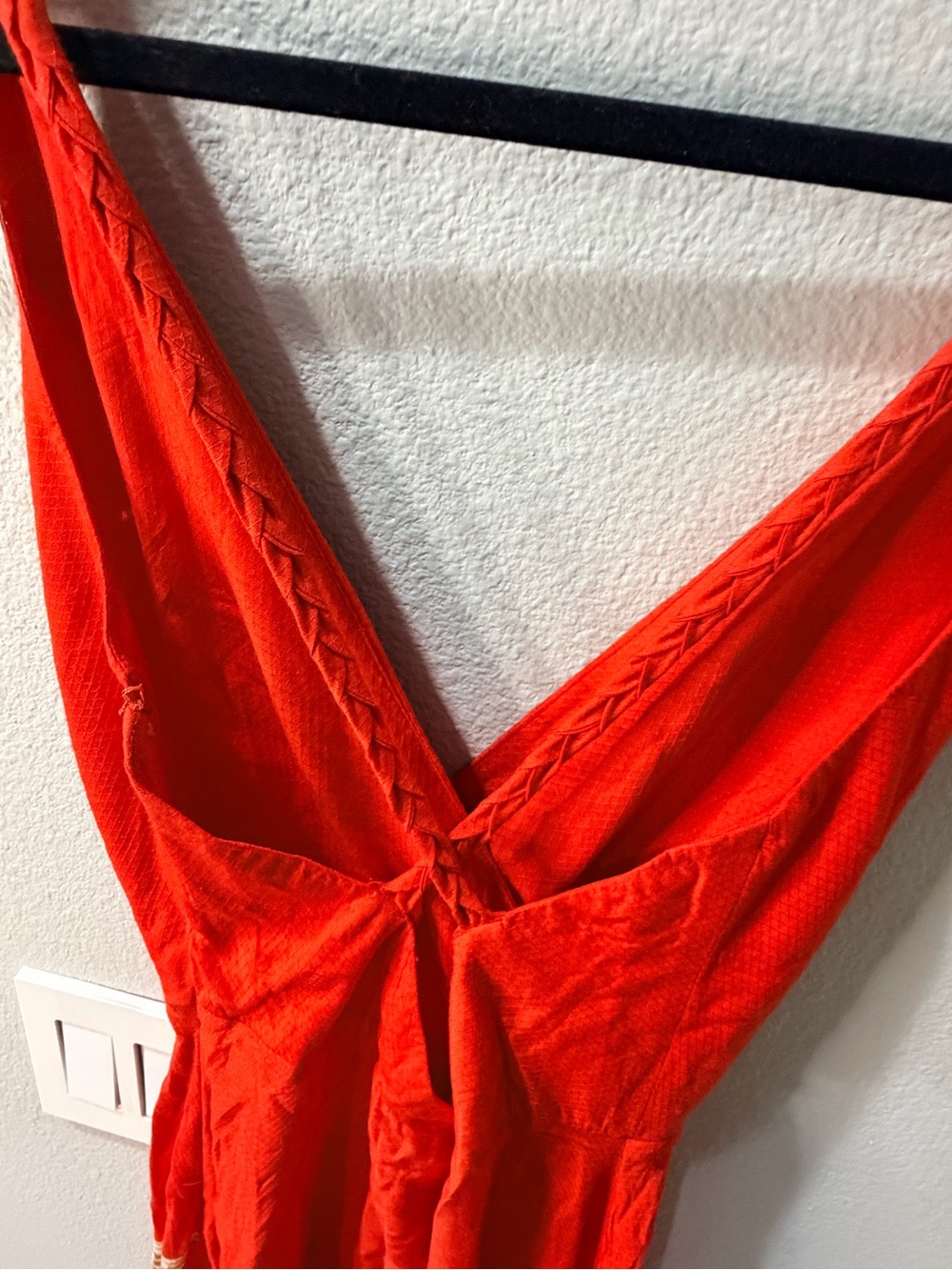 FARM Rio Vibrant Red Floral & Crane Maxi Dress -U- - Picture 5 of 12